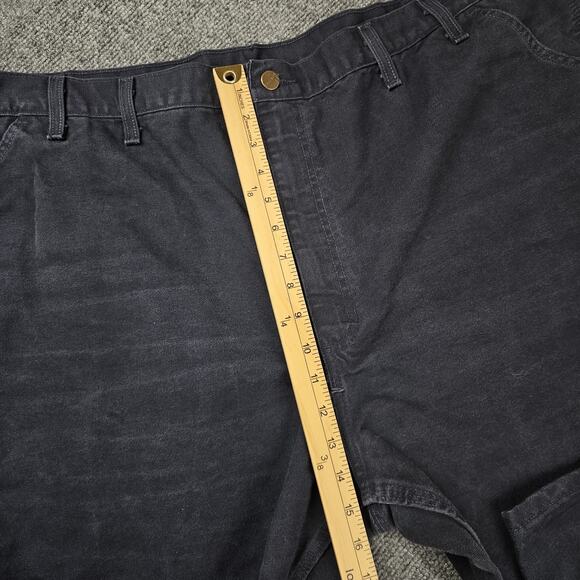 Carhartt B11 MDT Duck Dungaree Carpenter Pants Mens 48 x 32 Blue Canvas Workwear - Picture 5 of 7